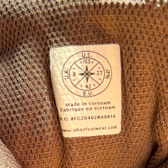 🥾EUC Oboz Waterproof Hiking Boots, Women’s size 10.5 (taupe w/ grey) - Picture 6 of 8